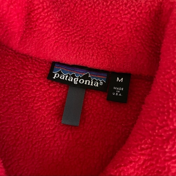 Patagonia Vintage 90s Full Zip Fleece Jacket Red Men’s Medium USA - Picture 5 of 11